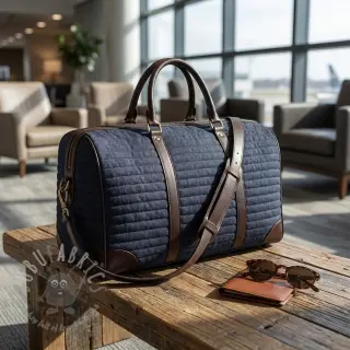 Vadderat tyg JEANS marine