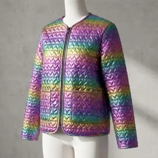 Prešívaná látka Fancy hearts multi