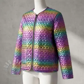 Vadderat tyg Fancy hearts multi