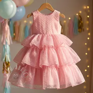 Tyll till TUTU-kjol DOTS pink