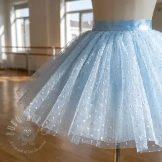 Tyll till TUTU-kjol DOTS light blue