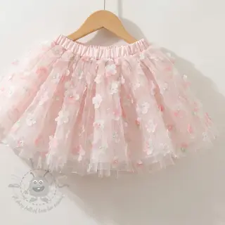 Tyll till TUTU-kjol RETRO Flowers lavender