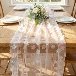 Tyll till TUTU-kjol RETRO Flowers lavender