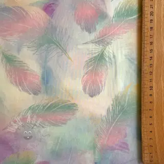 Bomullstyg VOILE Feathers digital print