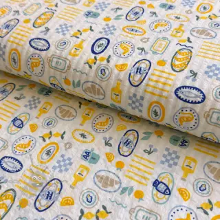 Bomullstyg Bubble Stripe design C digital print