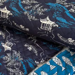 Bomullstyg QUILT DOUBLE SIDED Square design B