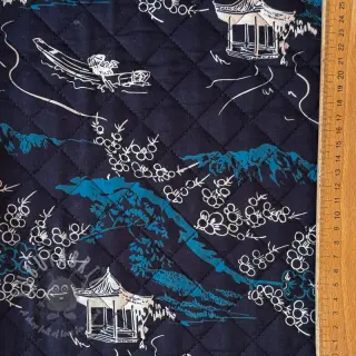 Bomullstyg QUILT DOUBLE SIDED Square design B