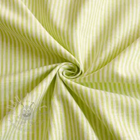Lin med bomull Stripe lime