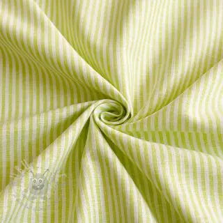 Lin med bomull Stripe lime