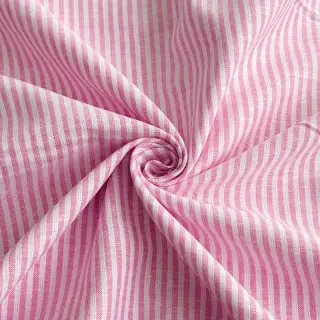 Ľan s bavlnou Stripe fuchsia