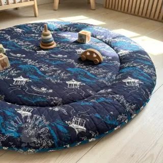 Bomullstyg QUILT DOUBLE SIDED Square design B