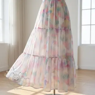 Bomullstyg VOILE Feathers digital print