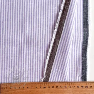 Lin med bomull Stripe purple
