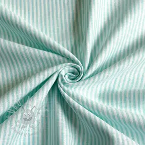 Lin med bomull Stripe mint