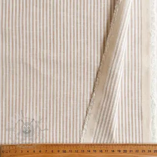 Lin med bomull Stripe naturals