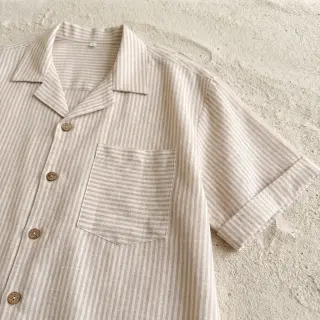 Ľan s bavlnou Stripe naturals