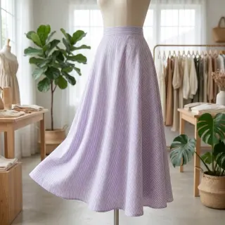 Ľan s bavlnou Stripe purple
