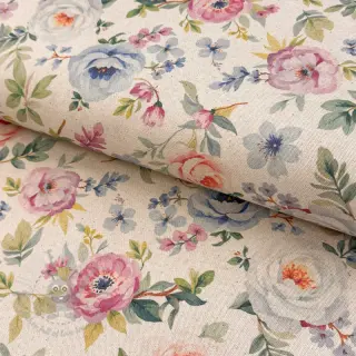 Dekorationstyg Linenlook Romance digital print