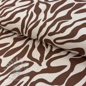 Dekorationstyg Linenlook Animal dark brown