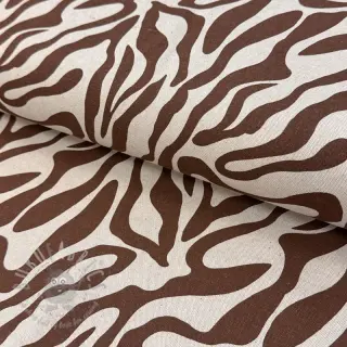 Dekorationstyg Linenlook Animal dark brown