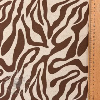 Dekorationstyg Linenlook Animal dark brown