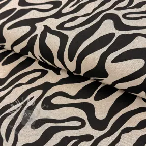 Dekorationstyg Linenlook Animal black
