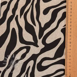 Dekorationstyg Linenlook Animal black