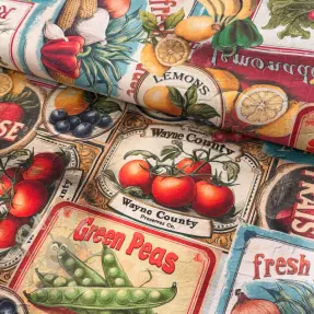 Dekorationstyg Vegetables digital print