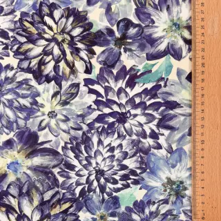 Dekorationstyg Peony blue digital print