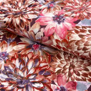 Dekorationstyg Peony orange digital print
