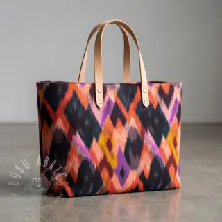 Dekorationstyg SLUB Abstract multi digital print