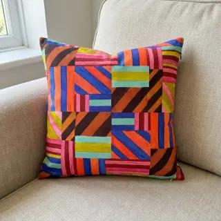 Dekoračná látka Stripes multi digital print
