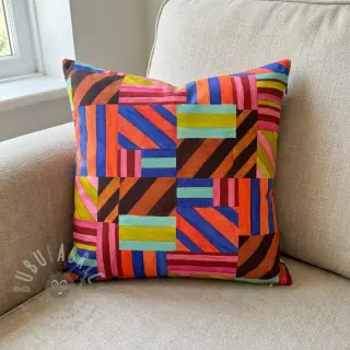 Dekorationstyg Stripes multi digital print