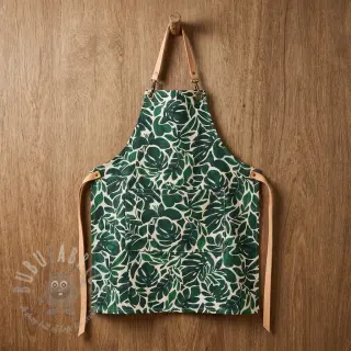 Dekorationstyg Big leaves green digital print