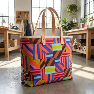 Dekorationstyg Stripes multi digital print