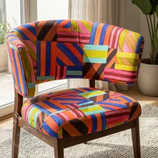 Dekorationstyg Stripes multi digital print