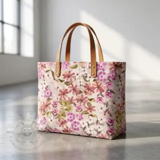 Dekorationstyg Floralia pink digital print