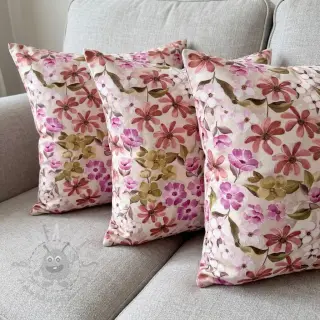 Dekorationstyg Floralia pink digital print