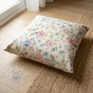 Dekorationstyg Linenlook Romance digital print
