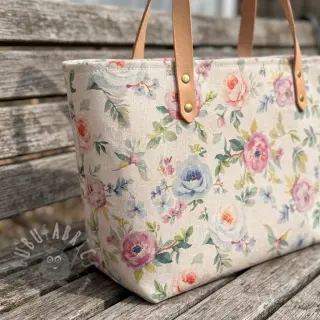 Dekorationstyg Linenlook Romance digital print