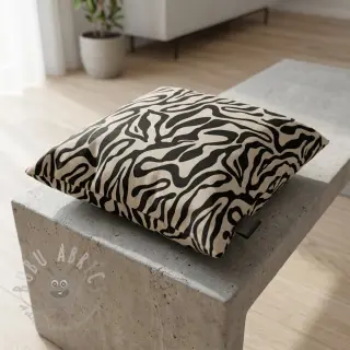 Dekorationstyg Linenlook Animal black