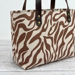 Dekorationstyg Linenlook Animal dark brown