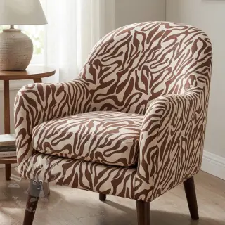 Dekorationstyg Linenlook Animal dark brown