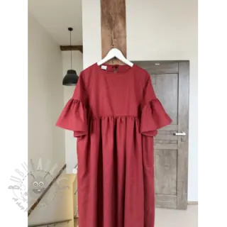 Förtvättat lin 170 g wine red