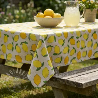 Dekorationstyg Linenlook premium Sunny Lemon Fruit