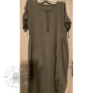 Bomullstyg SLUB WASHED army green