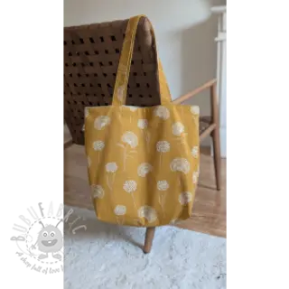 Dekorationstyg Linenlook Elegant dandelion golden yellow