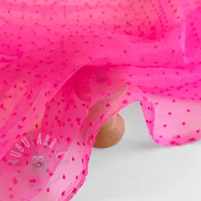 Tyll till TUTU-kjol DOTS fuchsia