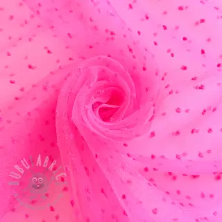 Tyll till TUTU-kjol DOTS fuchsia