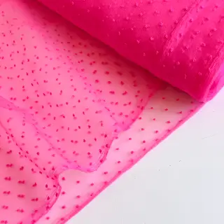 Tyl na TUTU DOTS fuchsia